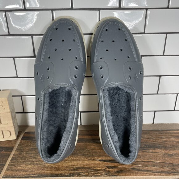 Sperry Authentic Original Float Cozy Boat Shoe Mens Size 10 Gray Faux Fur Lined - Picture 6 of 13